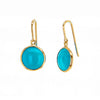 Sleeping Beauty Turquoise Earrings in 18K Solid Gold