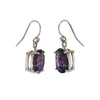 Natural Amethyst Super Seven 7 Lepidocrocite Crystal Earrings AAA