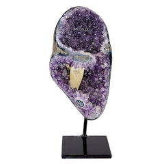 Amethyst Druse Geode on Stand v3