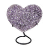 Amethyst Druse Geode Heart on Stand v2