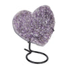 Amethyst Druse Geode Heart on Stand v2