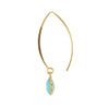 Aqua Chalcedony Dangle Earrings in Gold Filled Sterling Silver