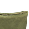 PAIR Christiano Dining Chairs in Avocado Green Poly Blend & Stitch Accent