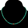 Beautiful Kingman Turquoise Waterfall Necklace with 14K Solid Gold Beads