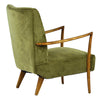 Becker Mid Century Flemish Green Velvet Armchair