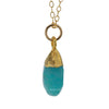 Petite Faceted Chalcedony Pendant Necklace in Gold Filled Sterling Silver