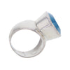 Trilliant Cut AAA Blue Topaz Sterling Silver Ring Size 11