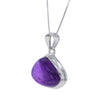 Arch Cabochon Amethyst Pendant Necklace