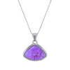 Arch Cabochon Amethyst Pendant Necklace