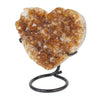 Citrine Drusy Geode Heart on Stand