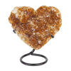 Citrine Drusy Geode Heart on Stand