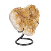 Citrine Druzy Geode Heart on Stand v2