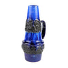 Cobalt Blue and Black Lava Glaze Vase Made in West Germany by Scheurich v3
