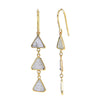 Diamond Slice Stack Earrings in 18K Solid Gold