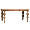 Mindi and Pine Wood Dining Room Table With Turned Legs