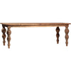 Mindi and Pine Wood Dining Room Table With Turned Legs