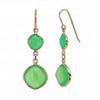 Aqua Chalcedony Earrings in 18K Solid Gold