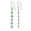 Emerald Stack 18K Solid Gold Dangle Earrings