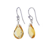 Faceted Citrine Crystal Teardrop Earrings
