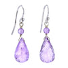 Faceted Amethyst Chandelier Cut Crystal Earrings