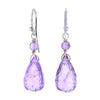 Faceted Amethyst Chandelier Cut Crystal Earrings