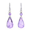 Faceted Amethyst Chandelier Cut Crystal Earrings