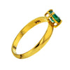 Erin Brilliant Faceted Oval Emerald Ring in Solid 14K Gold Size 8
