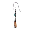 Ancient Fossil Artifact and Turquoise Earrings v2