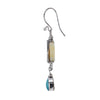 Ancient Fossil Artifact and Teardrop Turquoise Earrings