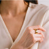 Franco 14K Gold Plated Brass Open Ring