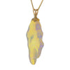 Stunning Freeform Natural Brazilan Opal Pendant Necklace on 14K Yellow Gold Chain