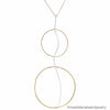 Onda Doppia Italian Designer Necklace in Hammered Silver & Brass