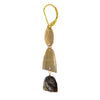 Finished Brass & Labradorite Moon Phase Stack Earrings