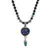 Raw Lapis Lazuli Stone & Turquoise Dangle Designer Necklace