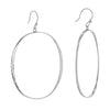 Large Hammered Sterling Silver Hoop Earrings