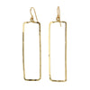Moira Large Lightweight Rectangle Hoop Earerings in 14 K Gold Filled Sterling Silver