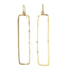 Moira Large Lightweight Rectangle Hoop Earerings in 14 K Gold Filled Sterling Silver