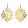 14k Gold Plated Sterling Silver Mandala Dangle Earrings