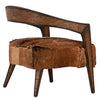 Liara Modern Lounge Chair with Goat Hide Seat