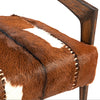 Liara Modern Lounge Chair with Goat Hide Seat