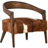 Liara Modern Lounge Chair with Goat Hide Seat