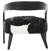 Liara Modern Lounge Chair with Goat Hide Seat
