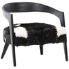 Liara Modern Lounge Chair with Goat Hide Seat
