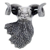 Massive Bighorn Ram's Head Sterling Silver Adjustable Ring
