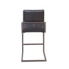 The W Genuine Leather Counter Stool PAIR