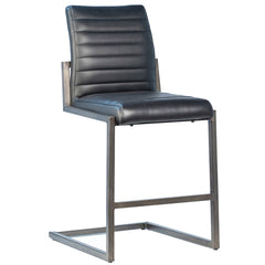 The W Genuine Leather Counter Stool PAIR