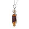 Mookaite Jasper & Citrine Pendant Necklace Earrings Set