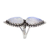 Butterfly Moonstone Sterling Silver Ring Size 7.5