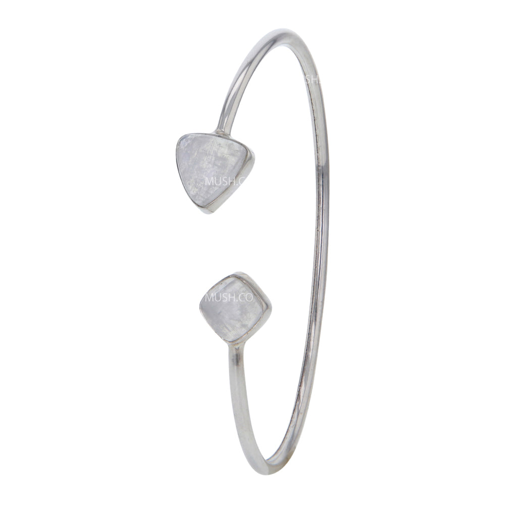 Moonstone Adjustable Sterling Silver Bracelet
