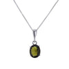 Astral Glow Moldavite and Sterling Silver Pendant Necklace